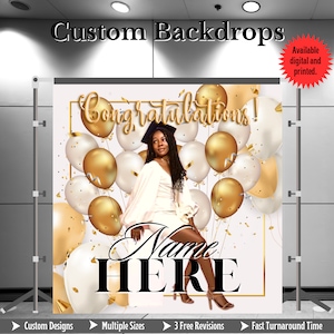 Custom Graduation Backdrop Digital Backdrop