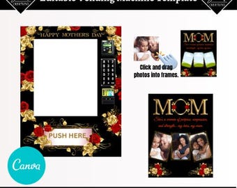 Happy Mother's Day Photo Vending Machine Template DIY 8x10 16x20 Digital Download