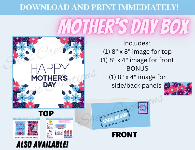 Printable Mother's Day Box Labels Etsy
