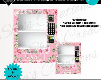 Happy Mother's Day Vending Machine Template DIY 8x10 16x20 Digital Download