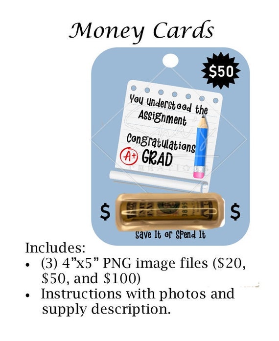 Printable Money Card - Etsy