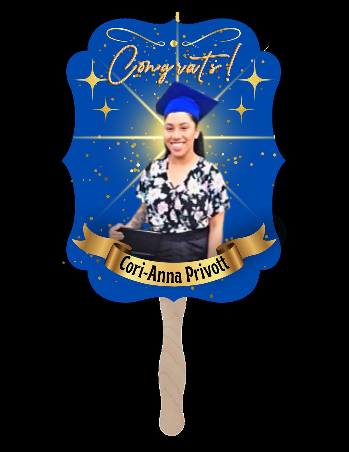 Graduation Fan Template Printable, Custom Graduation Etsy