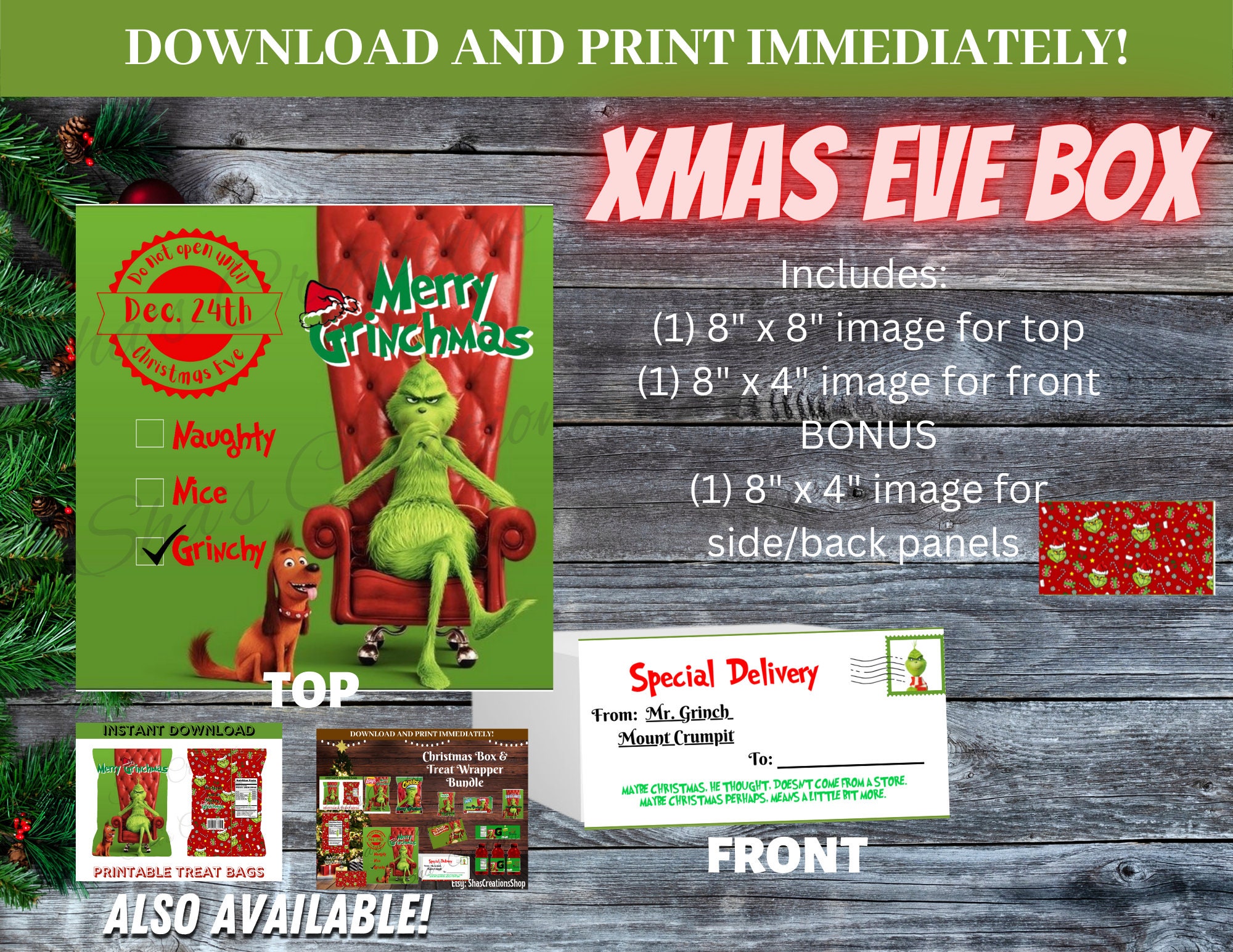 Printable Christmas Eve Box Labels - Etsy