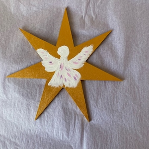 Hand Painted Faerie(7 pointed) star...perfect fro crystal gridding