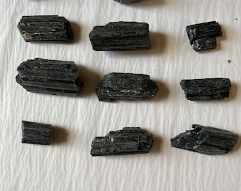 Raw black tourmaline