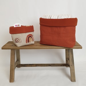 Utensilo, basket, changing table organizer, waffle pique, cotton, canvas, muslin
