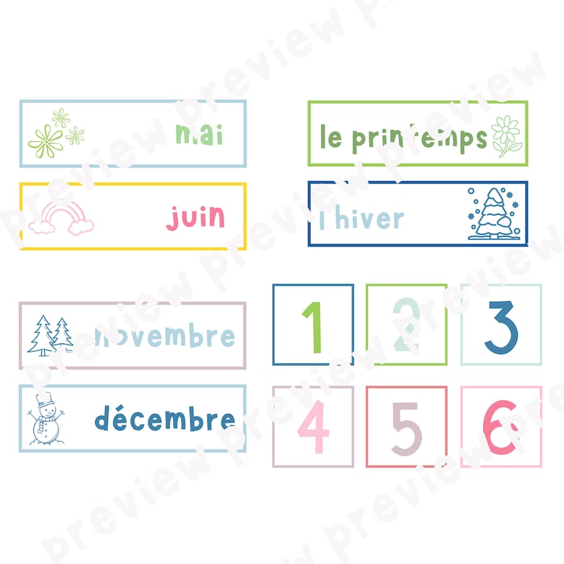 FRENCH CLASSROOM CALENDAR Pastel Minimal Calendar for French Teachers