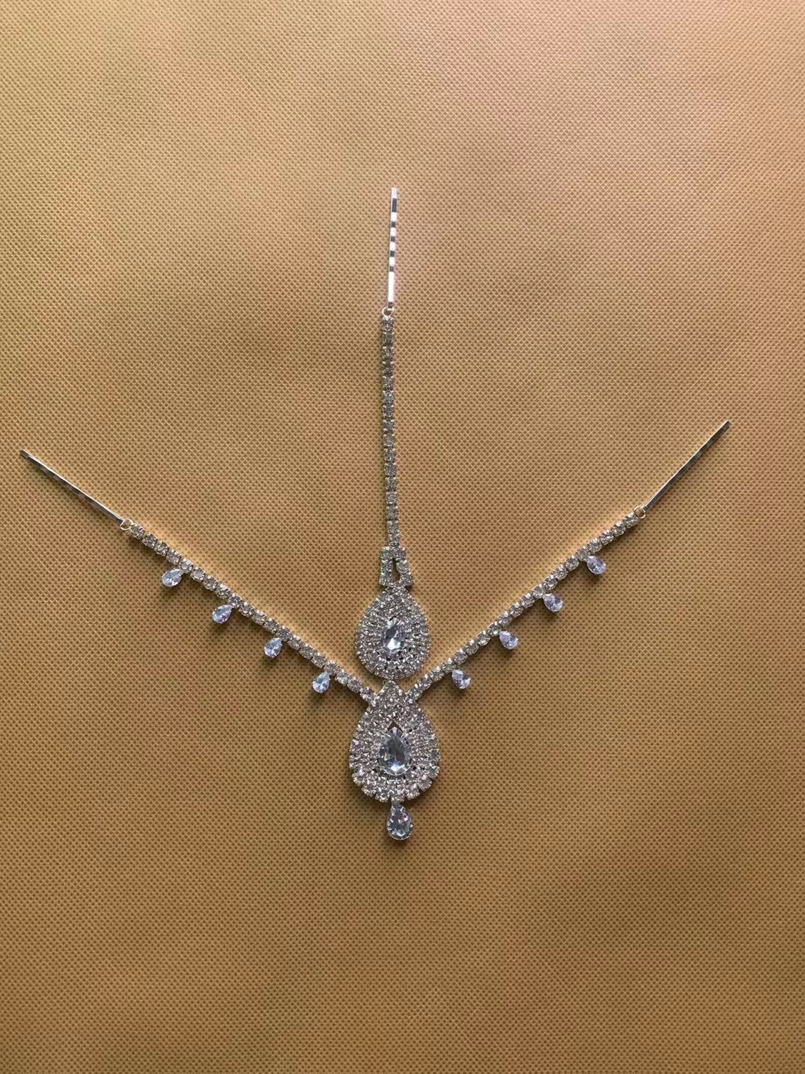 Luxury Crystal Head Chain Headpiece Forehead Teardrop Etsy