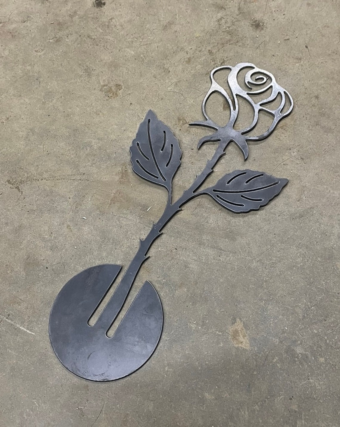 CNC Plasma Cut Steel Rose - Etsy