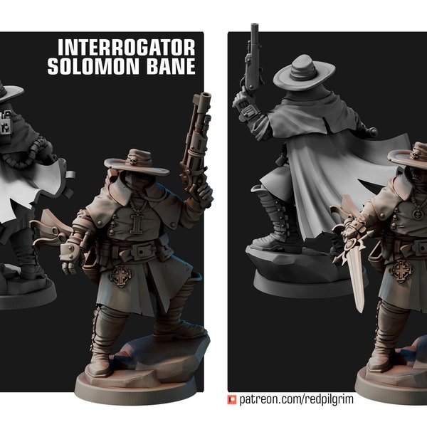 Imperial Interrogator Solomon Bane | 3D Printed Resin Miniature | By Red Pilgrim Miniatures