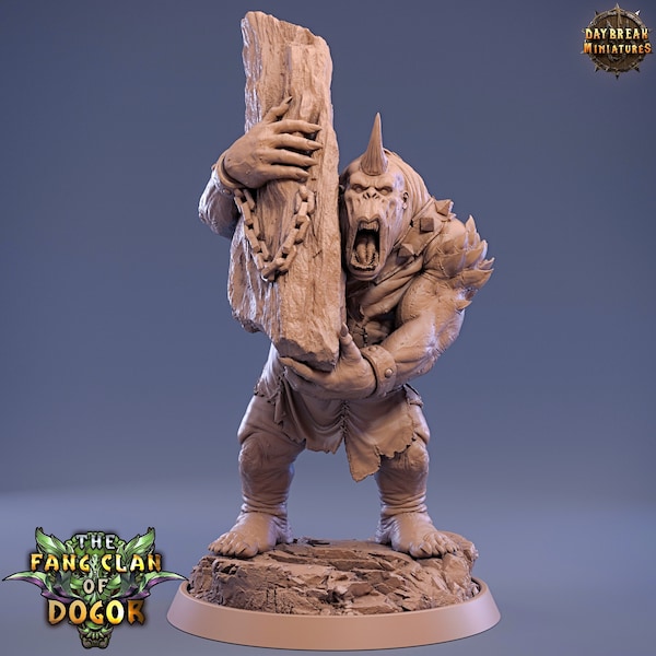 D&D Troll | Tjundra The Crusher | 3D Printed Resin Miniature | 32mm | By Daybreak Miniatures