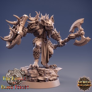 D&D Gnoll Fighter / Festo Bonebonker / Miniatura de resina impresa en 3D / 32 mm / Por Daybreak Miniatures