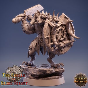 D&D Gnoll Fighter / Tugger Kleesho / Miniatura de resina impresa en 3D / 32 mm / Por Daybreak Miniatures