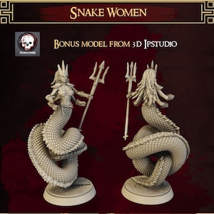 D&D Serpent Queen | 3D Printed Resin Miniature | 32mm | By The Master Forge