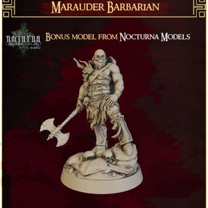 D&D Goliath Barbarian | 3D Printed Resin Miniature | 32mm | By The Master Forge