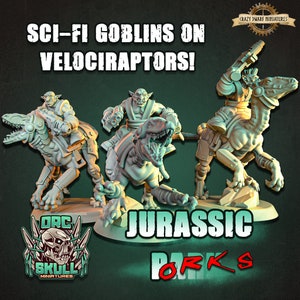 Grot Raptor Riders | 3D Printed Resin Miniature | By Orc Skull Miniatures