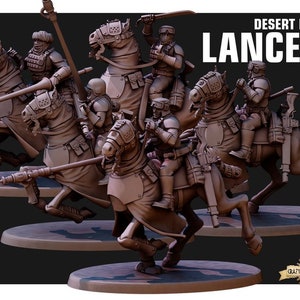 Desert Hawks Lancers | 3D Printed Resin Miniature | By Red Pilgrim Miniatures