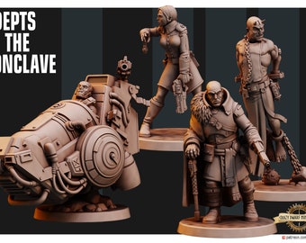 Adepts Of The Conclave | 3D Printed Resin Miniature | By Red Pilgrim Miniatures
