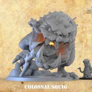 Colossal Cave Squig | Crazy Mushrooms V3.0 | 3D Printed Resin Miniature | 28mm | By Crazy Mushrooms Studio