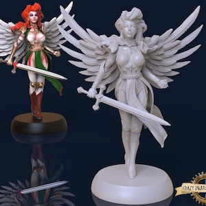 D&D Aasimar Paladin | 3D Printed Resin Miniature | By Hold My Miniatures