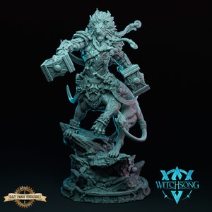 Leoren, Lord of the Lionhorde | Beast Lords | 3D Printed Resin Miniature | By Witchsong Miniatures