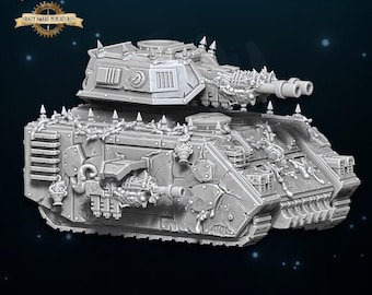 Plague Battle Tank | Chaos Tank | Chaos Legions | 3D Printed Resin Miniature | By WildMesh