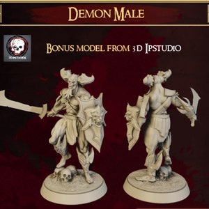 D&D Demon Warlord | 3D Printed Resin Miniature | 32mm | By The Master Forge