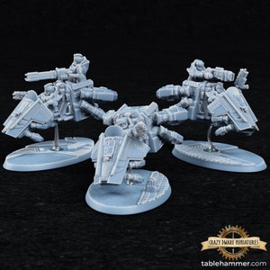 Dwarf Spearhead Cavalry | Federation Of Tyr | 3D Printed Resin Miniature | By Tablehammer