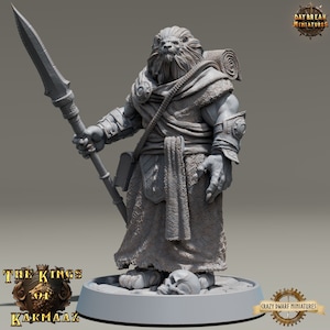 D&D Leonin Cleric/Druid | King Wayfarer | 3D Printed Resin Miniature | 32mm | By Daybreak Miniatures