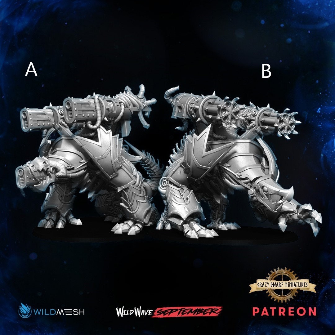 Chaos Steelhound Infernus | 3D-geprint harsminiatuur | Door Den Of Imagination