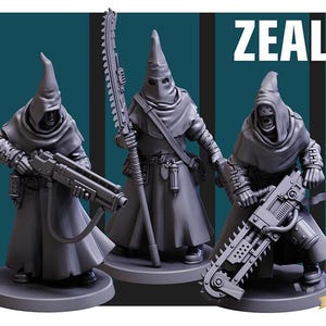 Imperial Zealots | 3D Printed Resin Miniature | By Red Pilgrim Miniatures