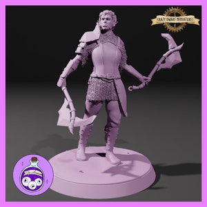 Half Orc Barbarian | The Hags Lair  | 3D Printed Resin Miniature | By Ella&#39;s Arcanum