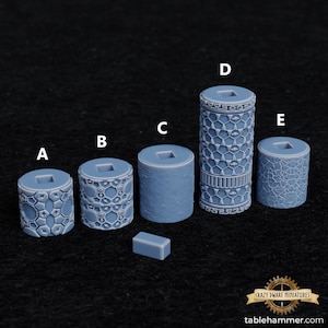 Textured Base Rollers | 3D Printed Resin Miniature | By Tablehammer