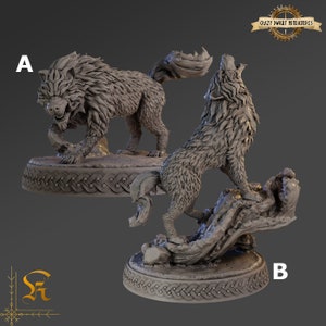 D&D Wolves Of The Northwatch Mountains | 3D Printed Resin Miniature | Various Scales | By Krizzart Miniatures