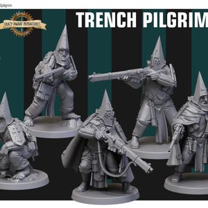 Trench Pilgrims 1 | 3D Printed Resin Miniature | By Red Pilgrim Miniatures
