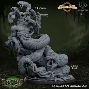 Awatar Ssrallgora | Coils Of Dread | Miniatura z żywicy drukowanej w 3D | Autor: Mammoth Factory