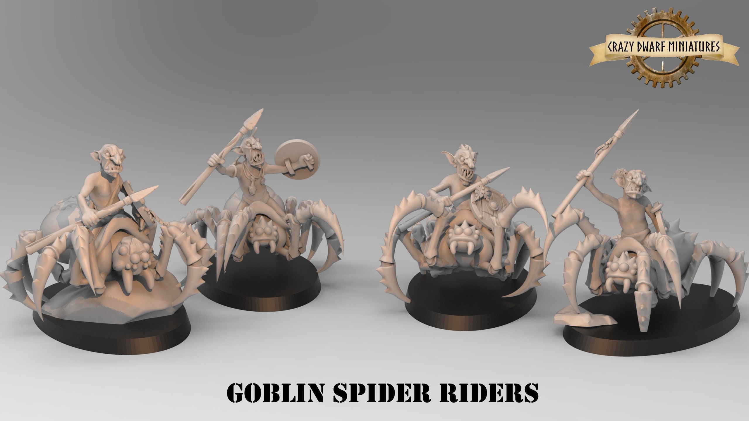Goblin Spider Riders | Orcs and Goblins | 28mm/32mm Miniature | by