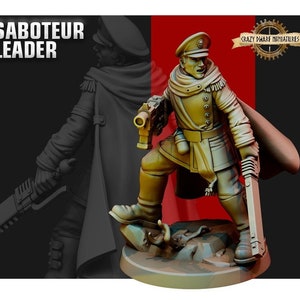 Saboteur Leader | 3D Printed Resin Miniature | By Red Pilgrim Miniatures