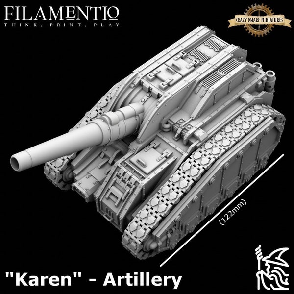 Karen - Mobile Artillery | 3D Printed Resin Miniature | By Filamentio