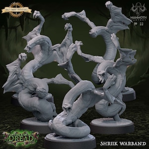 Shriik | Coils Of Dread | 3D Printed Resin Miniature | By Mammoth Factory