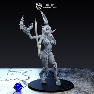 Mysterious Mistress | Great Demon | 3D Printed Resin Miniature | By Den Of Imagination
