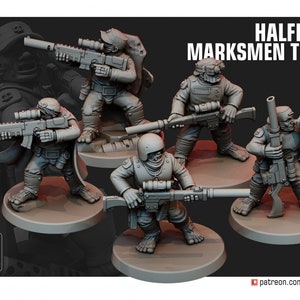 Squadra di tiratori Halfling Imperiali / Miniatura in resina stampata in 3D / Di Red Pilgrim Miniatures
