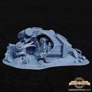 Marcheur lourd écrasé | Corps spatial | Miniature en résine imprimée en 3D | Par Tablehammer