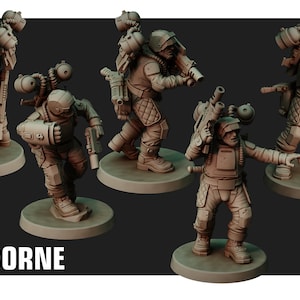 Airborne Drop Troopers | 3D Printed Resin Miniature | By Red Pilgrim Miniatures