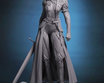 Tiefling Fighter/Bloodhunter | Mouna | 3D Printed Resin Miniature | Various Scales | By Toydoy Miniatures