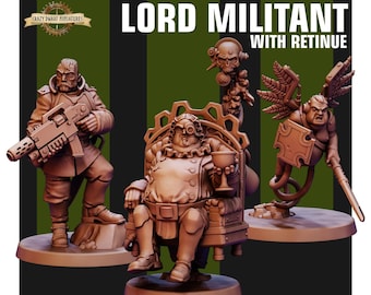 Imperial Lord Militant Retinue | 3D Printed Resin Miniature | By Red Pilgrim Miniatures