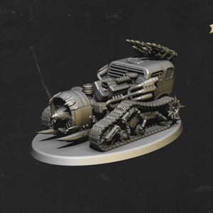 Tracked Jet | Ork Dragster Buggy | 3D Printed Resin Miniature | By Bulwark Gaming