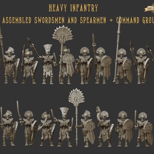 Skeleton Heavy Infantry | Pharaohs Legacy | 3D Printed Resin Miniature | By Crab Miniatures
