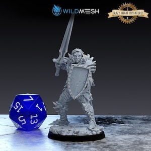 Vampire Knight | Fantasy Undead | 3D Printed Resin Miniature | By Den Of Imagination