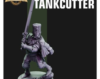 Cortador de tanques de trinchera / Miniatura de resina impresa en 3D / Por Red Pilgrim Miniatures